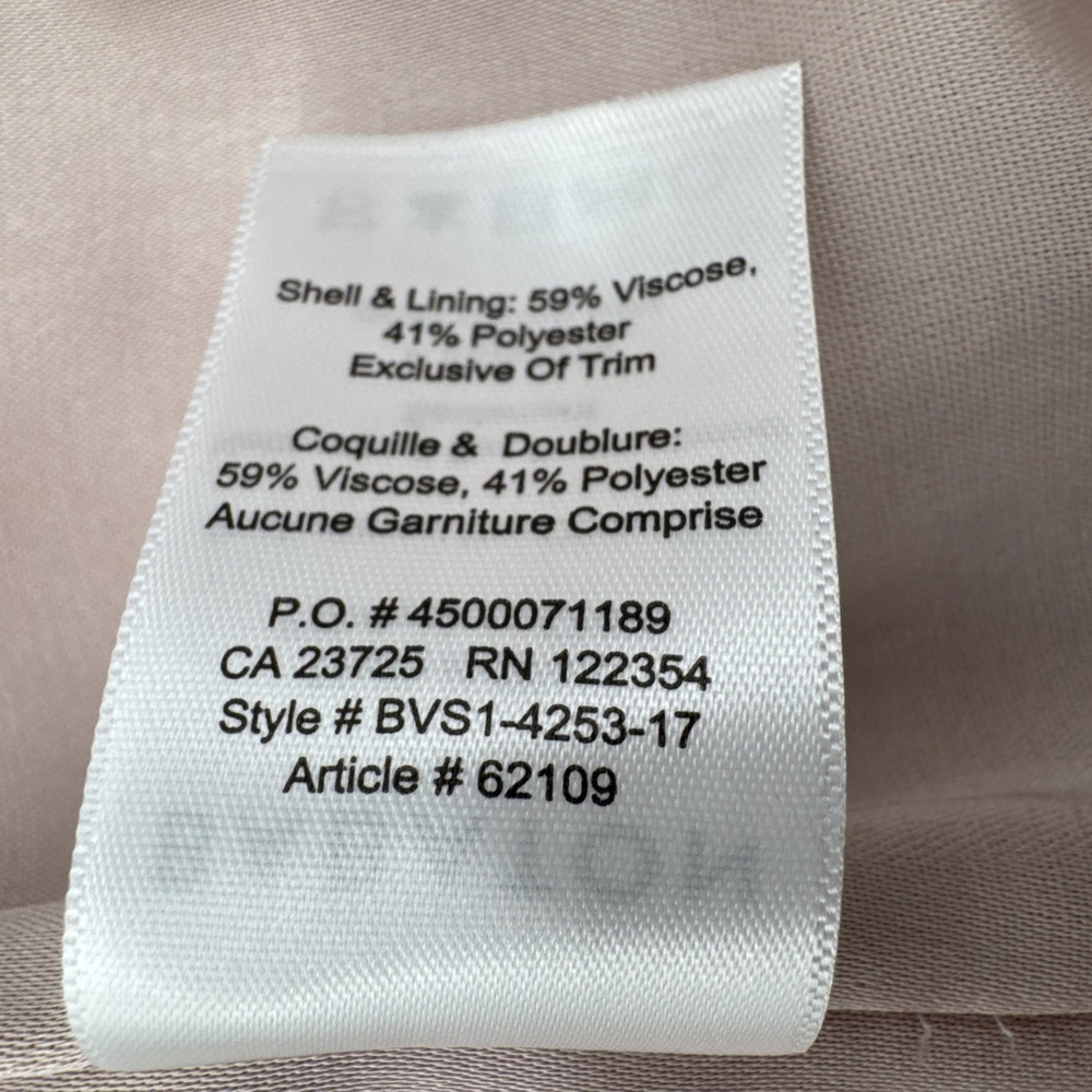 Aritzia Babaton Chelsea Satin Bomber Jacket Sz M Dusty Rose Varsity Preppy - Picture 12 of 16